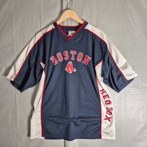 Vintage Lee Boston Red Sox Jersey Mens Gray Baseball Made In USA Sz M - 0534